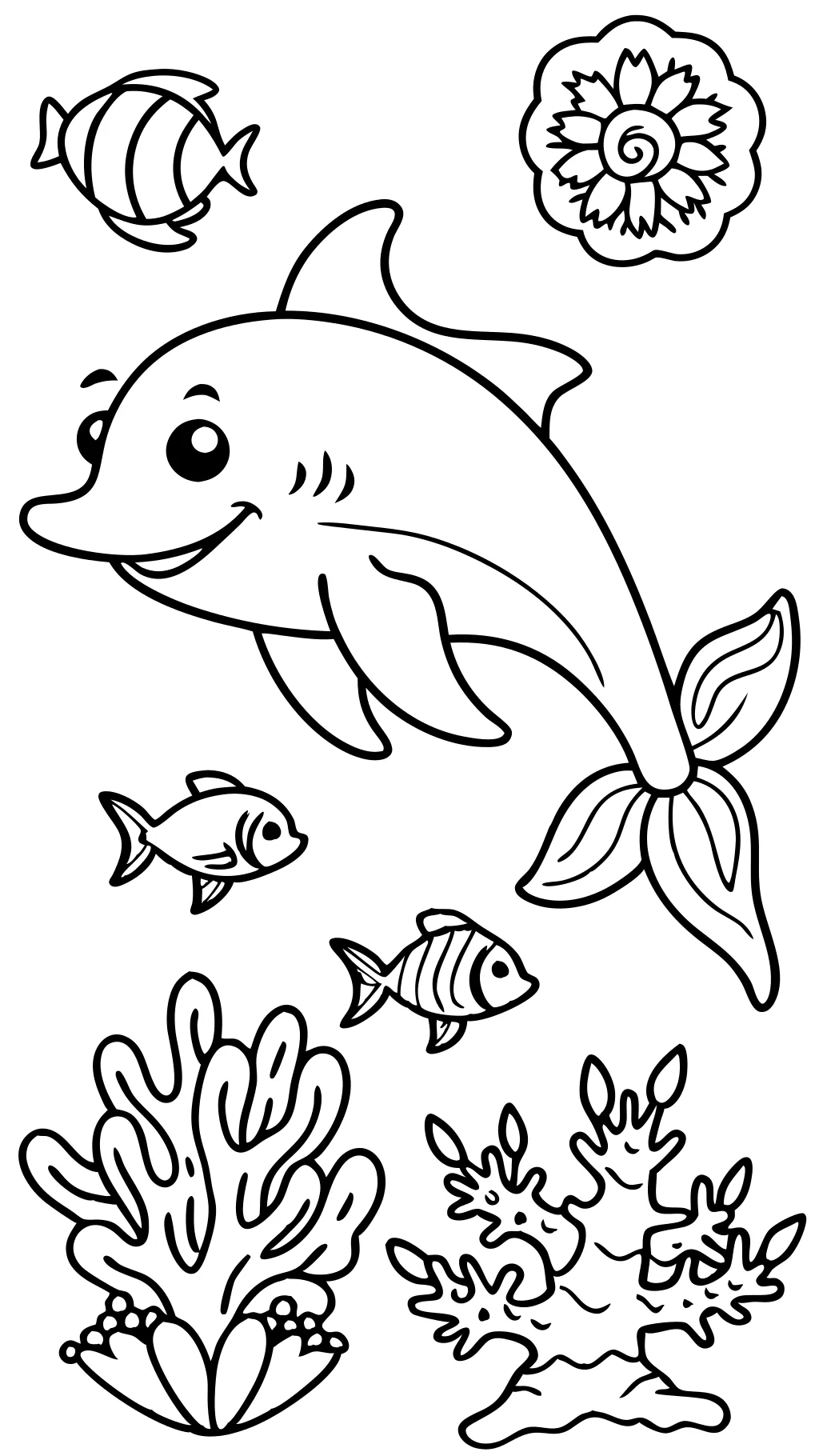 coloring page of sea animals